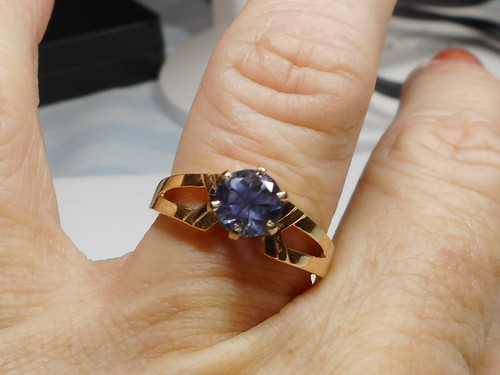 Blue Tanzanite Gemstone Ring Size 6 1/8 - Picture 6 of 12