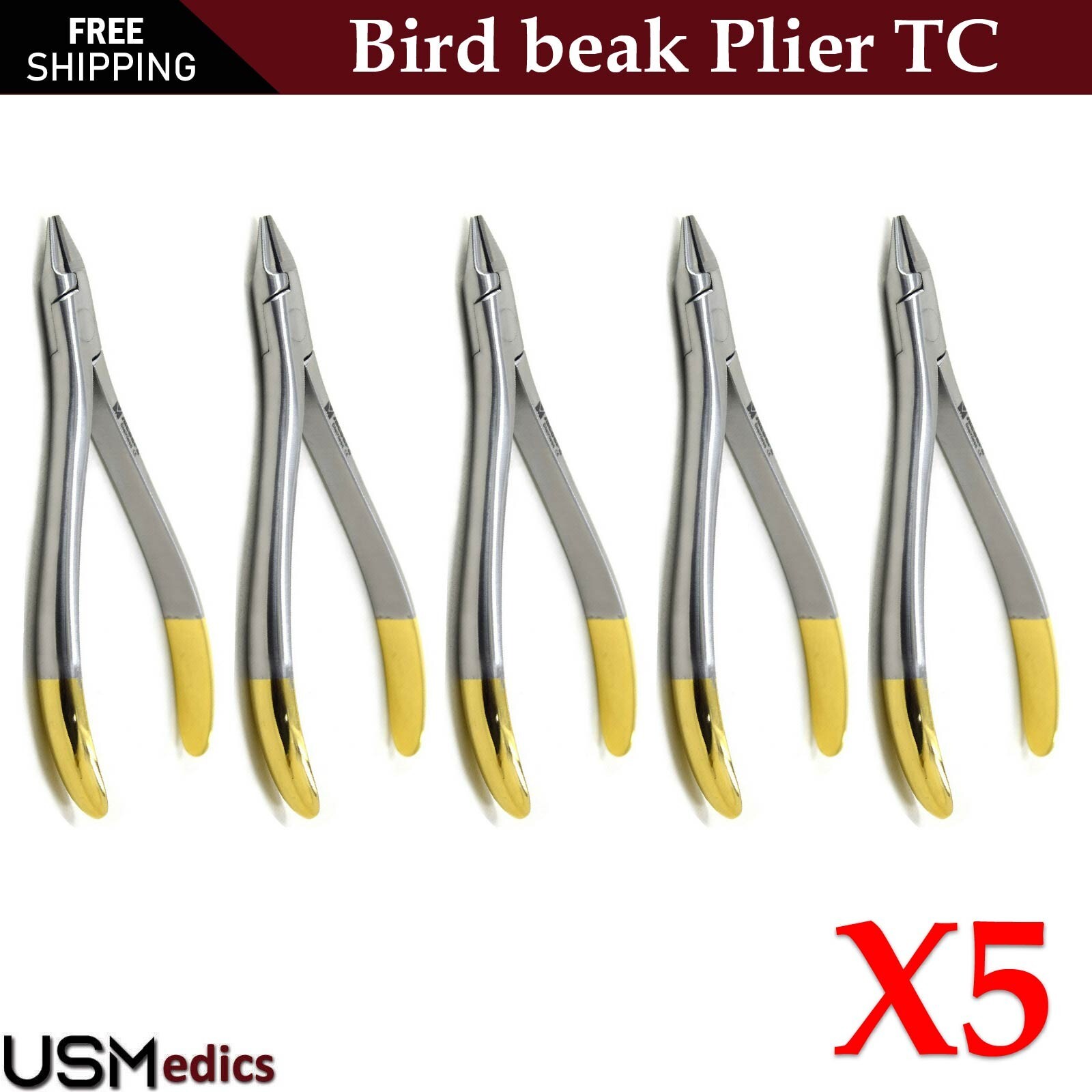 Pince Bec D'oiseau (Bird Beak) Pour Orthodontie/dentaire - Acier Inoxydable, Couleur Argent - Neuf