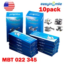 10Pks Orthodontic Dental Brackets MBT Braces mini 022 345 Hook EASYINSMILE