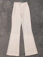 Vanity Girl Gear Leggings Womens XS Bejeweled Pants Made In USA White Stretch