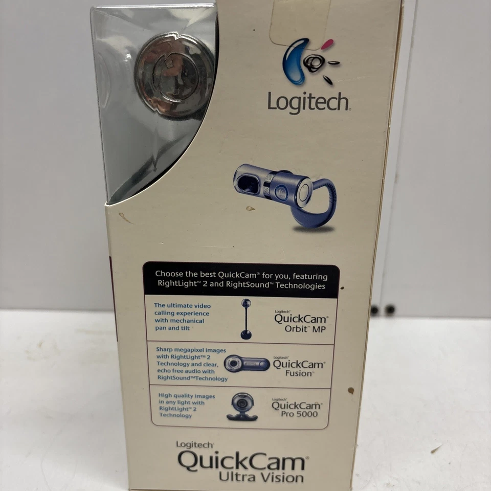 Logitech QuickCam Ultra Vision Web Cam with Built-in Mic - New - Image 4 of 4