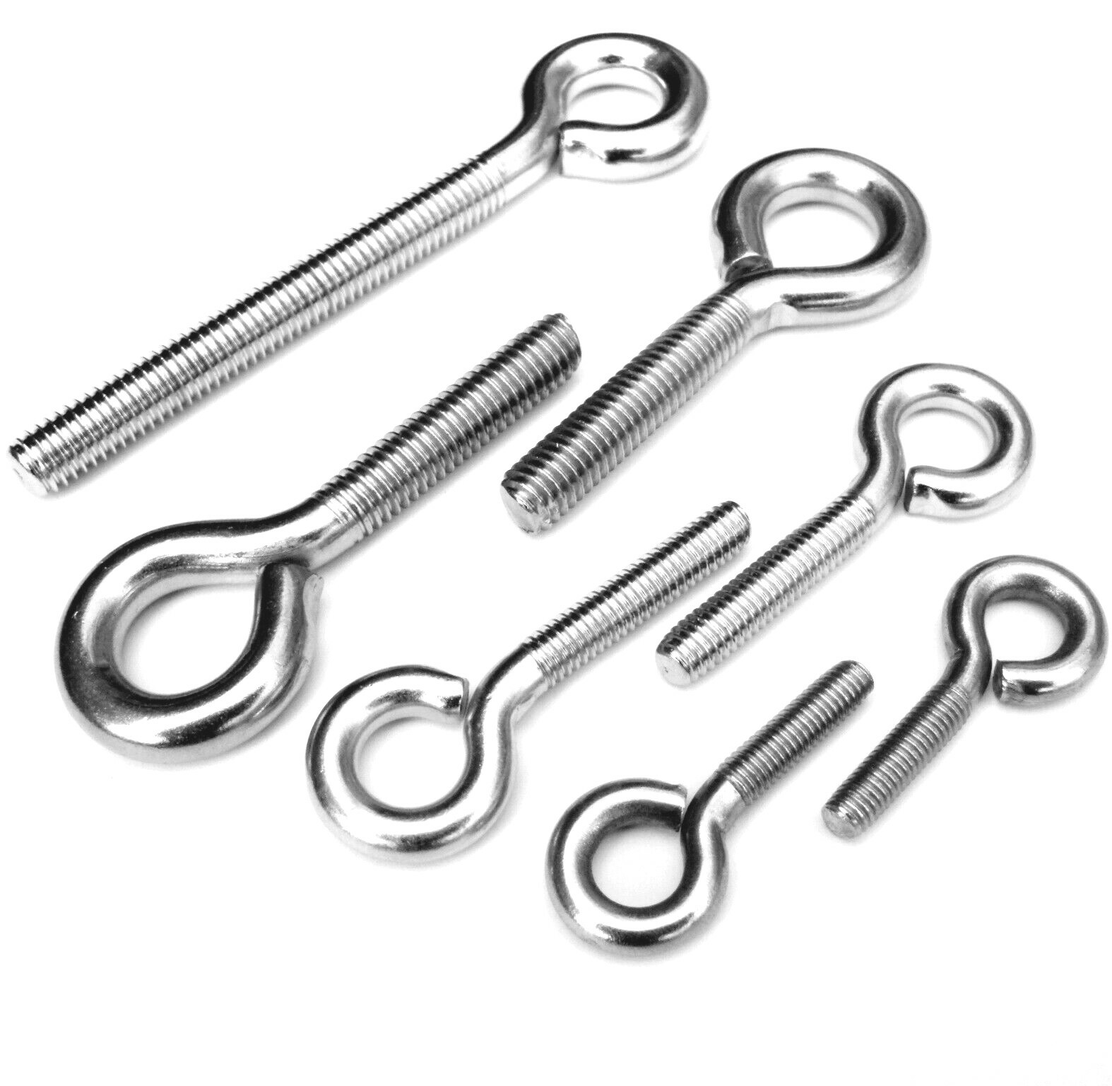 Hawpasy 12x M5 Ringschrauben 304 Edelstahl - 56mm Ösenschrauben Mit Geschweißtem Ring - Rostfrei Für Innen & Außen