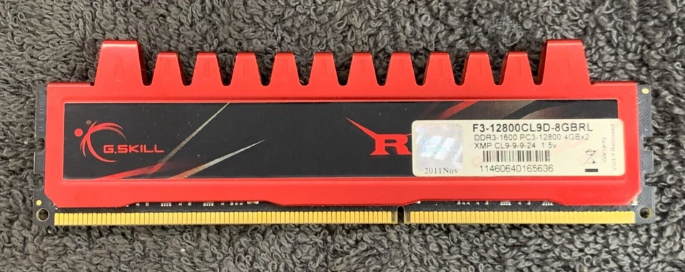 G.Skill Ripjaws F3-12800CL9D-8GBRL 4GB DDR3-1600 PC3-12800U Intel XMP / I3-4 - Image 2 of 3