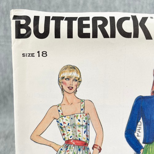 Butterick 4318 SunDress w Jacket and Belt Misses Size 18 Sewing Pattern - Picture 2 of 7