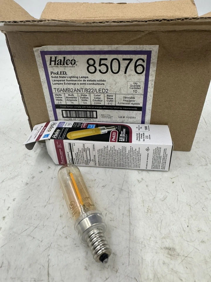 10- Halco Pro LED SOLID STATE LIGHTING LAMPS BULBS 85076 2.5w Dimmable - Image 2 of 4