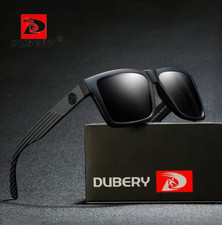 DUBERY Unisex Square Polarized Sport Sunglasses Driving Fishing Coated Glasses