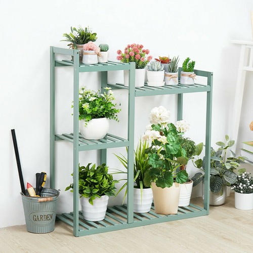Plant Stand Wood Multiple Potted Shelf Garden Plant Holder Rack for Small Large - Picture 48 of 194