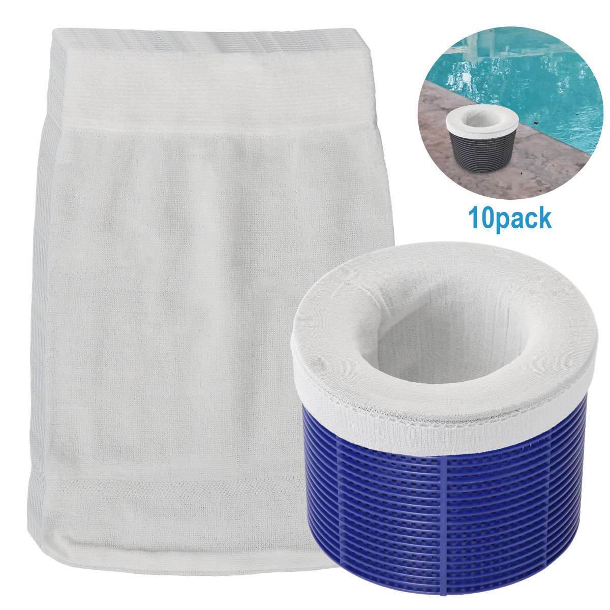 10-50 PCS Pool Skimmer Socks Filter Replacement Savers For Basket ...