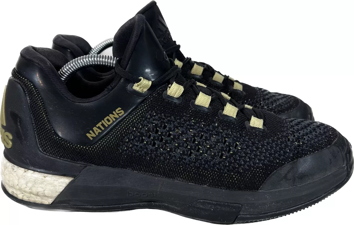 Diktat spids triathlete ADIDAS Nations Boost Crazylight Black &amp; Gold Knit Mens Size 9 D69701 |  eBay