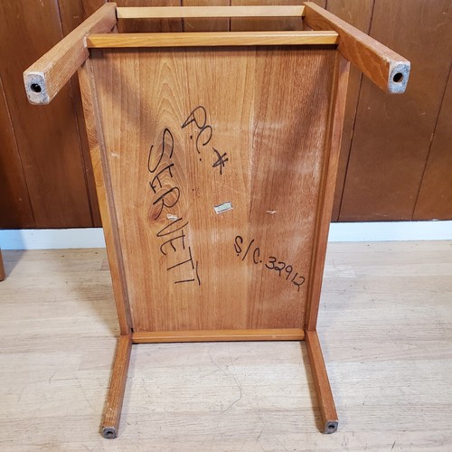 Vintage Artie Sweden Scandanavian Modern Teak Serving Cart/Side Table For Repair - Picture 12 of 17