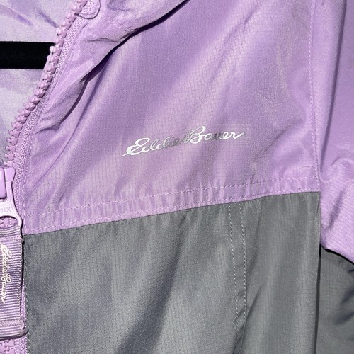 Eddie Bauer Girls Lightweight Hoodie Jacket - Waterproof - Lavender - XS (5/6) - Picture 2 of 9