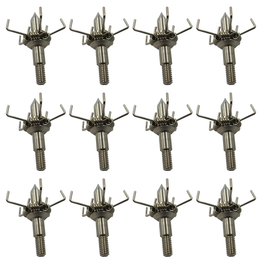 12pcs Judo Broadheads 100 Grain Arrowheads with Box for Small Animals
