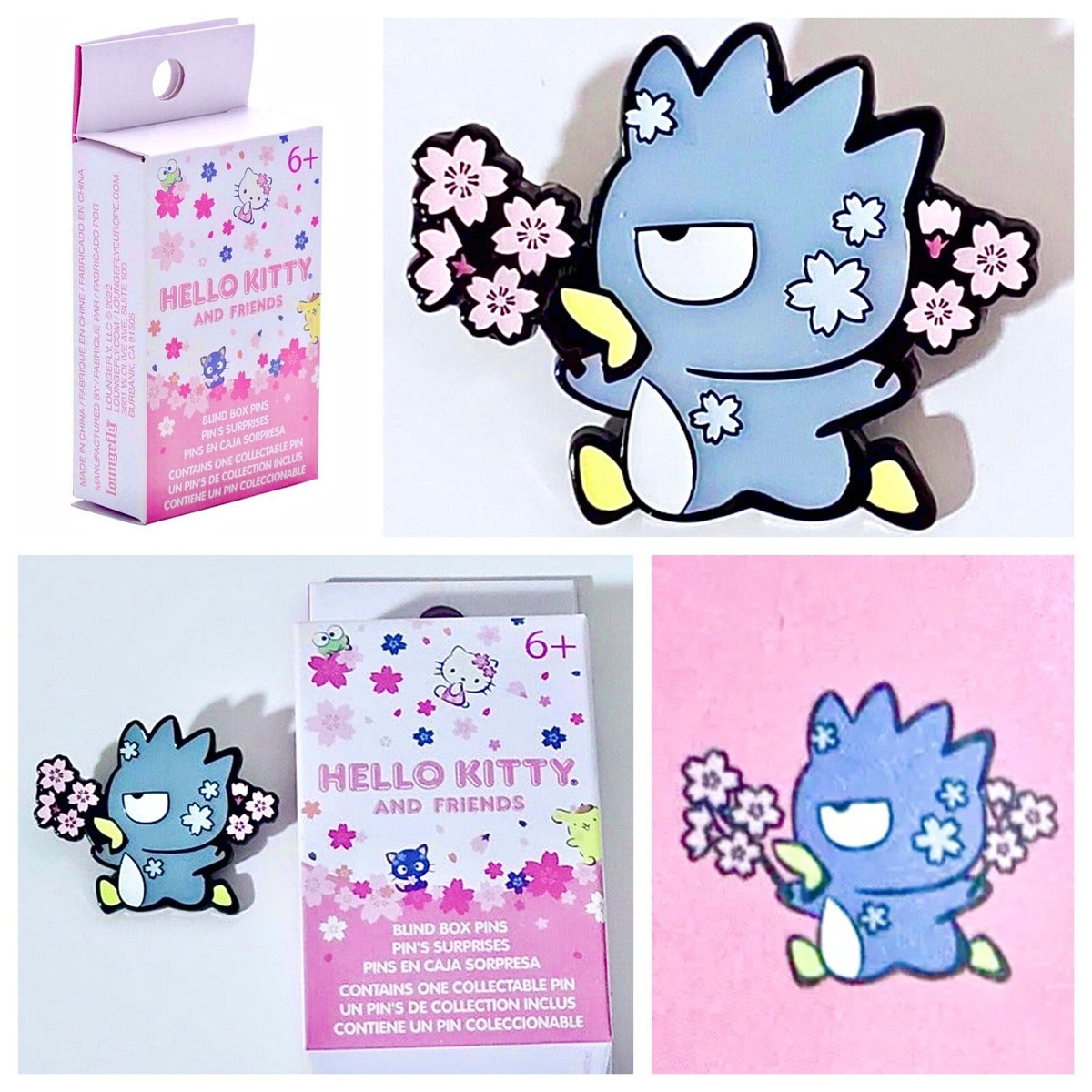 Loungefly Sanrio Badtz-Maru Enamel Pin Blind Box Bag Cherry