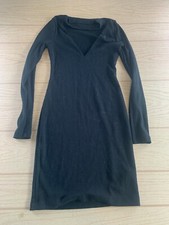 Urban Outfitters dress XS  Mock neck Black V Neck Textured Dress