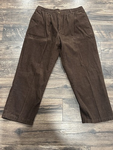 Haband’s Stag Hill Pants Mens 38/L Dark Brown Corduroys Hunting Retro Vintage