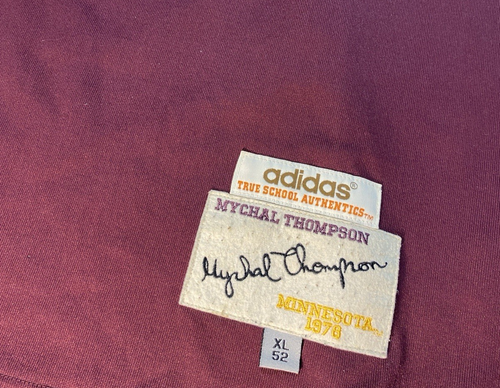 RETRO ADIDAS ORIGINAL MINNESOTA GOPHERS MYCHAL THOMPSON JERSEY SZ 52 (2XL) TALL - Picture 5 of 13