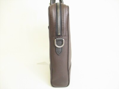 Auth LOUIS VUITTON Utah Brown Business Bag Briefcase w/Strap