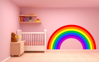 REGENBOGEN WANDAUFKLEBER Uni Kinderzimmer Kinderzimmer Aufkleber Auto Kunst Vinyl 4 Größen