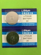 Two count Baterias 2 Unidades de CR2016 Lithium Battery. Hologram Package 3V.