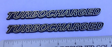 Turbocharged Black And Chrome Plastic 5 58 Emblem Emblems Badge New