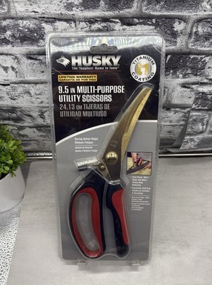 Husky 9.5  Multi Purpose Utility Scissors Titanium Coating T1 NEW