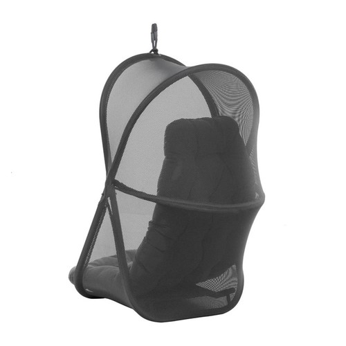 Afuera Living Breeze Outdoor Foldable Mesh Fabric Egg Swing in Dark Gray - Picture 6 of 10
