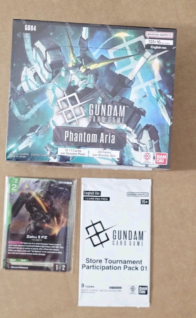 GUNDAM CARD GAME: Phantom Aria Booster Box GD04 English + 2 Promos