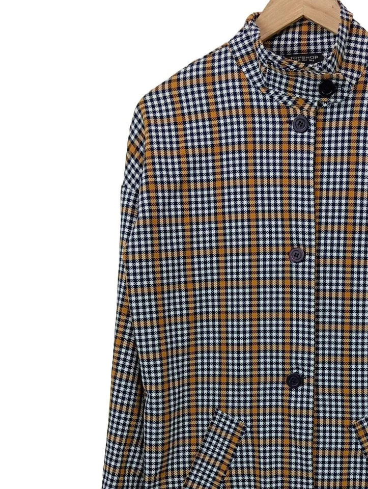 TOPSHOP Abrigo de entretiempo Mujeres Abrigo Talla EU 34 marrón-gris claro - Imagen 3 de 4