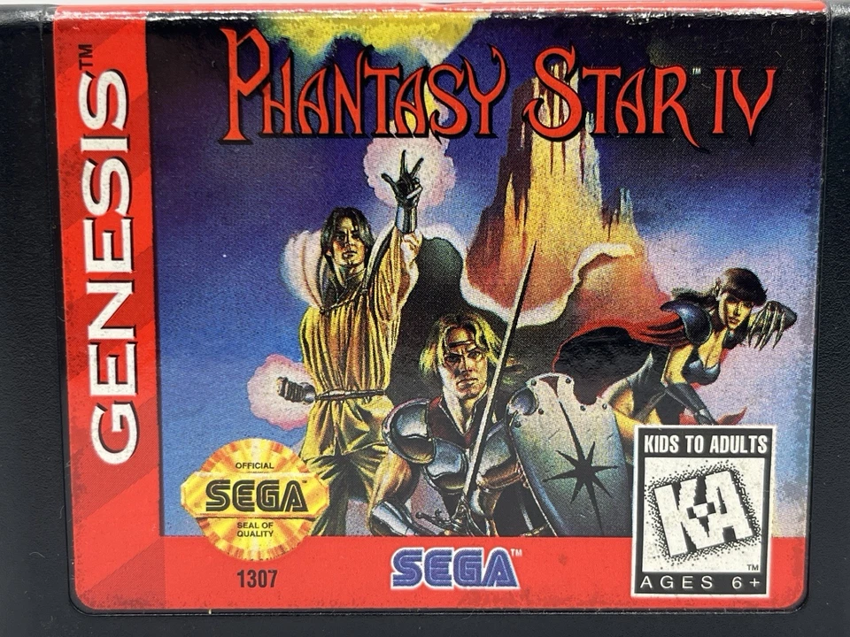 Carro Phantasy Star IV (Sega Genesis, 1994) solamente - etiqueta limpia - auténtico PROBADO Foto 2 de 4