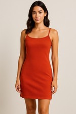 Fashion Nova Rust Orange Bodycon Mini Dress Size Medium