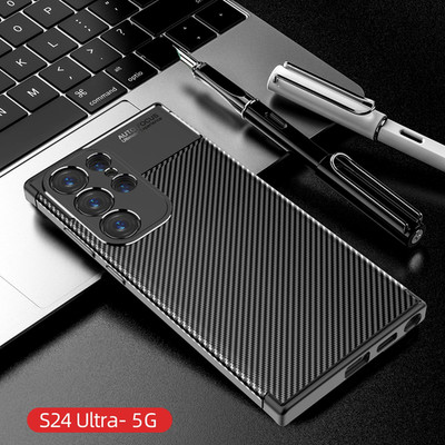 Kohlefaser Handyhülle für Samsung Galaxy S24 S25 S23 FE Ultra Plus A15 A05 A05