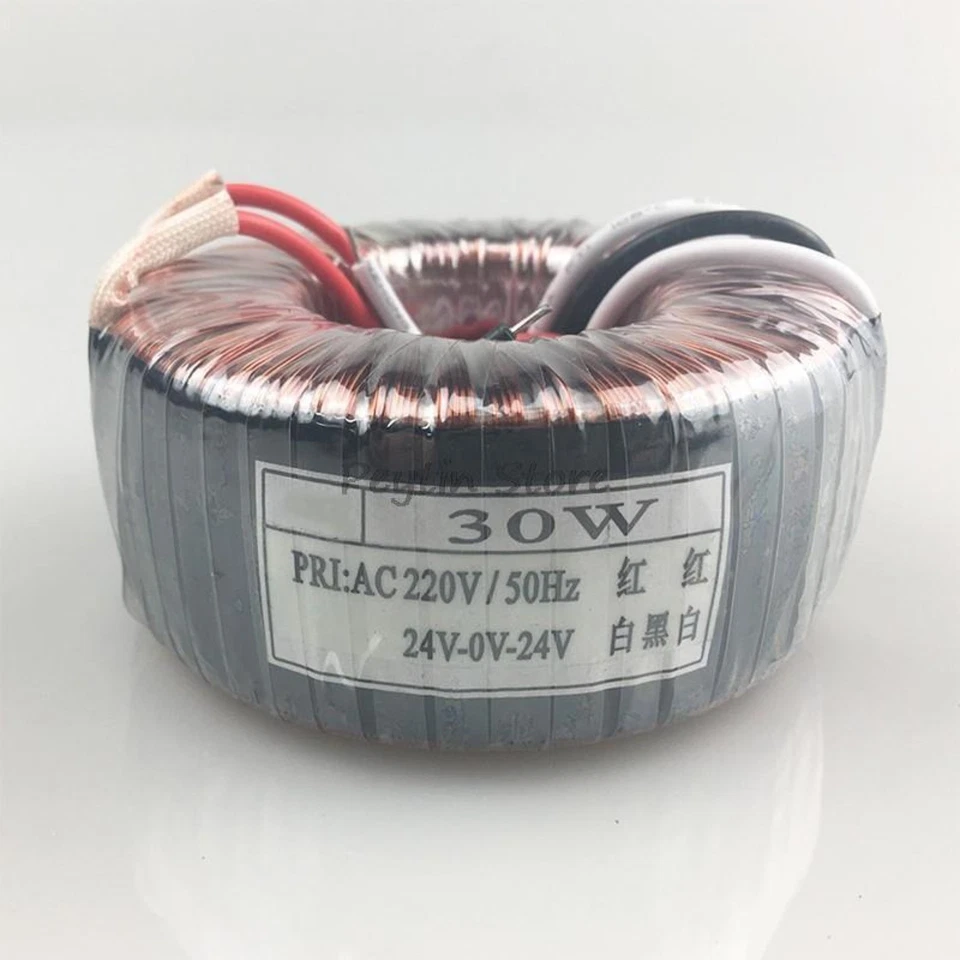 9~36V Power Amplifier Audio Ring Transformer 30W Input 110V~380V Output Double - Image 3 of 4