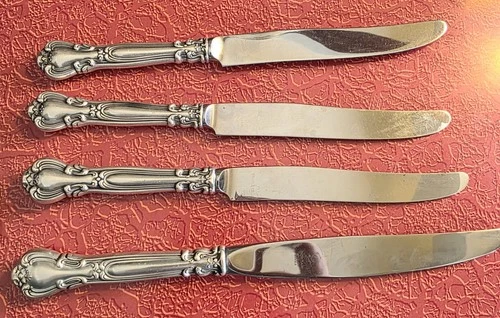 4 Gorham Sterling Silver Dinner Knives Chantilly