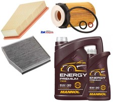 For Mercedes CLA180 CLA200 CLA220 Oil Air Cabin Filters & 6L 5w30 Engine Oil