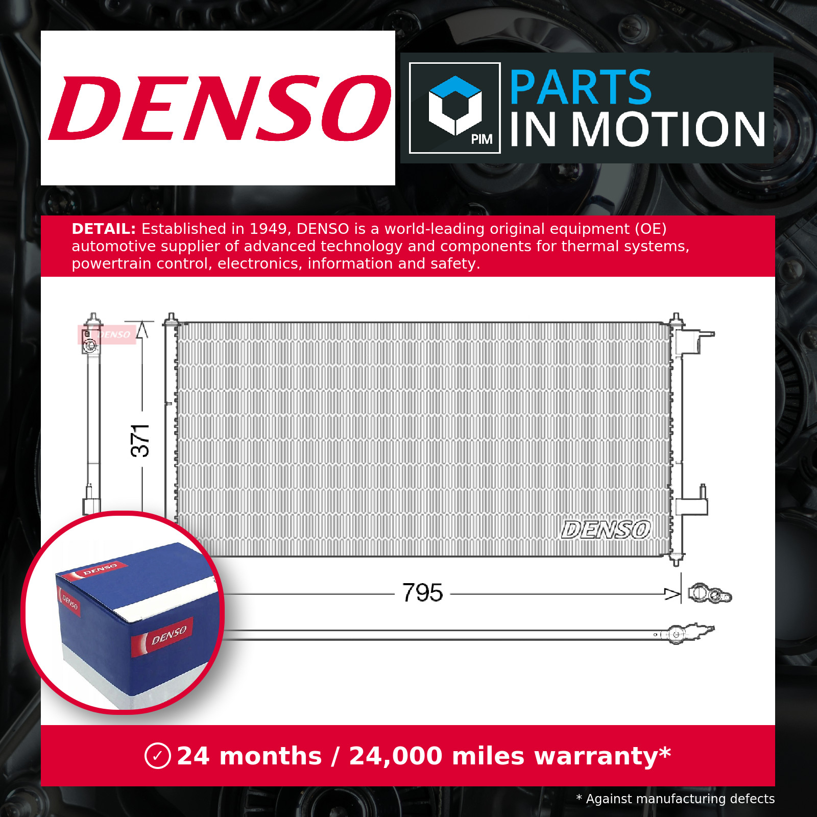 Air Con Condenser DCN10030 Denso AC Conditioning 4367057 4488406 Quality New