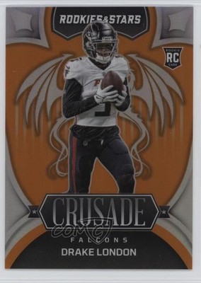 2022 Panini Rookies & Stars Crusade Orange Prizm 12/25 Drake London RC 09vk