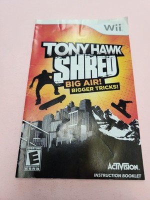 Tony Hawk: Shred Game for Nintendo Wii - Manual Only 