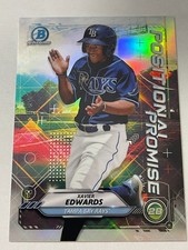 2021 Bowman Chrome Positional Promise Insert Xavier Edwards #POS-XE Marlins Rays