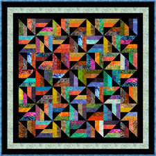 SULAWESI - 55" x 55" - Batik Pre-cut Patchwork Quilt Kit by Quilt-Addicts Lap