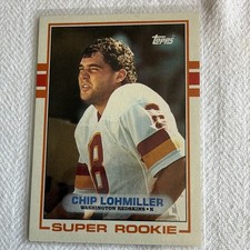 Topps 1989 Chip Lohmiller Washington Redskins Rookie Football Card #251. rookie card picture