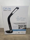 OttLite LED Desk Lamp Night Light w/ Clock & Wireless Charging Station NEW NIOB