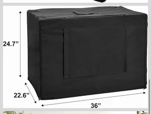 NEW Amazon Basics Breathable Cover for Metal Dog Crate, 36-Inch, Black