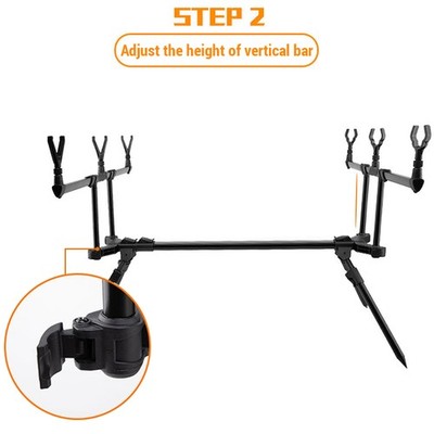 Adjustable Retractable Carp Fishing Rod Pod Stand Holder Fishing Pod P7O1