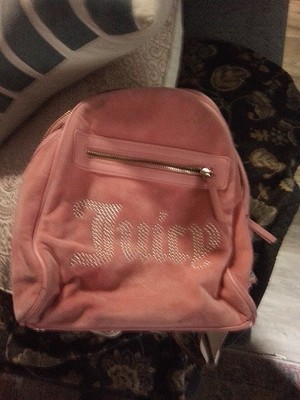 Juicy Couture Pink Diamond Velour Heritage Backpack