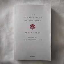 The Roman Law of Obligations, Paperback, 2016, Birks Peter, VG, Oxford, Studies