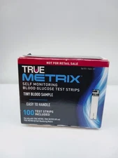 True Metrix Blood Glucose Test Strips 100Ct, Exp 8/2026+ FREE SHIPPING