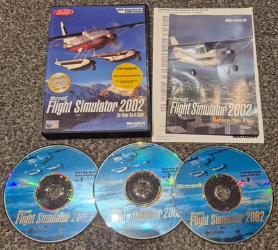 Microsoft Flight Simulator 2002 FS2002 - PC CD-ROM - inkl. Handbuch - komplett CIB