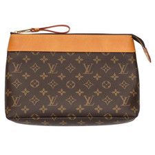 LOUIS VUITTON Bag: Pochette Voyage Souple M14057 Brown W30.5 H18.5cm; From Japan