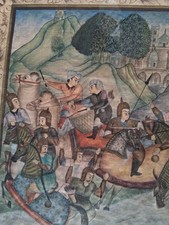 Dipinto Arabo Seta Mughal Cinese Turchia  Tanka Oriente 