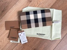 NWT Authentic Burberry Super Exploded Check Brown Large Zip Wallet - Retail 630